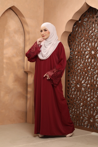 Abaya Marwa 2.0 - Maroon